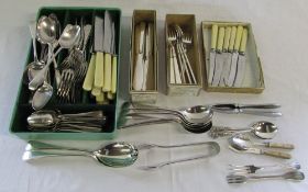 Various silver plate cutlery