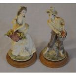 Pair of resin figures