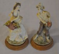 Pair of resin figures