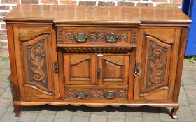 Late 19th / early 20th century sideboard with carved panels