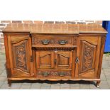 Late 19th / early 20th century sideboard with carved panels