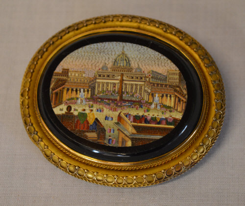 Micro mosaic brooch (requires pin re-attaching to verso)