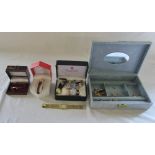 Assorted costume jewellery and watches