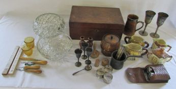 Various silver plate, ceramics,