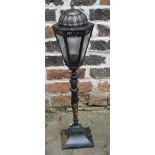 Newel style lamp