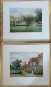 Pair of watercolours of Haddon Hall 1894 by Charles Remnant 41.