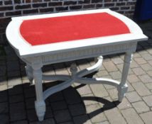 Painted table with felt top