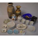 Various ceramics and glassware including a German 'Fat Lava' style vase,