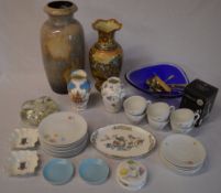 Various ceramics and glassware including a German 'Fat Lava' style vase,