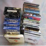 Various cds & blank video tapes etc