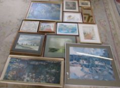 Assorted prints and paintings