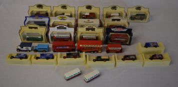 Various die cast model cars including Lledo,