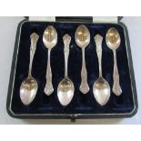 Cased set of silver teaspoons Birmingham 1905 weight 2.