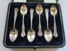 Cased set of silver teaspoons Birmingham 1905 weight 2.