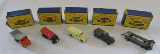 Matchbox Series A Moko Lesney no 6 'Quarry truck', no 11 'ERF Road tanker',