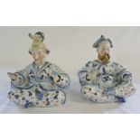 Pair of late 19th/early 20th century continental nodders with animated head,