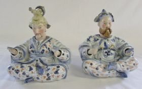 Pair of late 19th/early 20th century continental nodders with animated head,