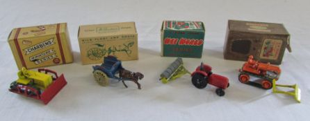 Benbrox TV series no 10 'Bulldozer', Britains lilliput World Farm series 'Milk float and horse',