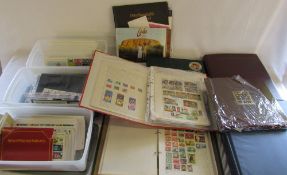 Various stamp albums, First Day Covers,