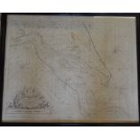 Framed map of the River Humber,