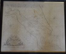 Framed map of the River Humber,