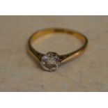18ct gold diamond ring approx 0.55ct, approx weight 1.