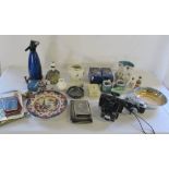 Various ceramics inc Arthur Wood, cameras, soda syphon,