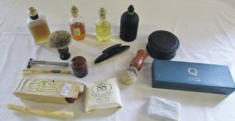 Box of gentleman's toiletries inc Geo F Trumper & Czech and Speake of Jermyn Street London