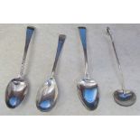 Assorted silver teaspoons London 1833, Sheffield 1912, 1945 & one indistinguishable total weight 1.