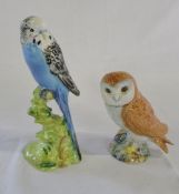 Beswick budgie 1216 and owl 2026