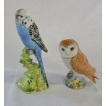 Beswick budgie 1216 and owl 2026