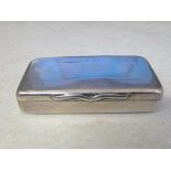 Silver snuff box with gilt interior Birmingham 1853 maker Edward Smith weight 1.