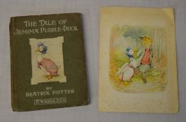 1st edition 'The Tale of Jemima Puddleduck,