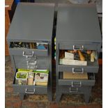 2 large metal cabinets full of watch repair tools, hand tools, movements,