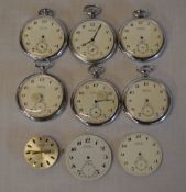 Various Montine of Switzerland pocket watches for parts/spares