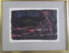 Marek Zulawski (1908-1985) gouache entitled 'Figure in landscape' signed Marek 62' lower left and