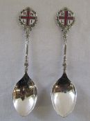 2 silver RNLI teaspoons London hallmarks weight 1.