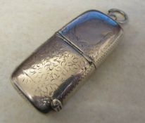 Silver sovereign vesta case Birmingham 1904 weight 1.