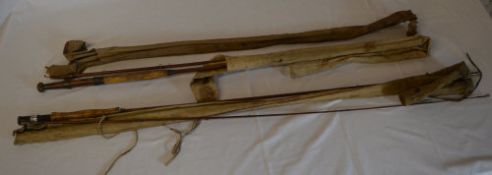 3 cane rods including Hardy Bros & Osprey
