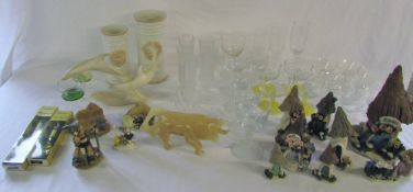 Various ceramics and glassware inc Goebel figurine