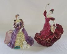 Royal Worcester Mary Queen of Scots limited edition figurine 1064/4500 & Coalport A Passion for