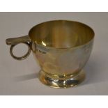 Silver Art Deco Christening cup, Sheffield 1929, total approx weight 3.