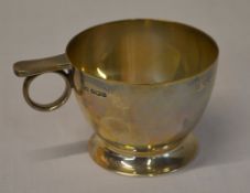 Silver Art Deco Christening cup, Sheffield 1929, total approx weight 3.