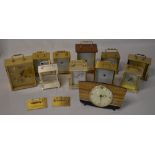 Modern carriage clocks and varying sized carriage clock cases