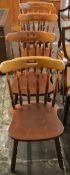 4 spindle back chairs