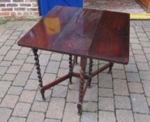 Drop leaf barley twist table