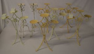 Quantity of wrought iron candlesticks