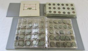 2 folders of GB coins and a 1987 UK brilliant uncirculated coin collection