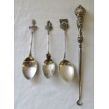 3 silver spoons - Coronation 1953 Birmingham 1952,