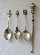 3 silver spoons - Coronation 1953 Birmingham 1952,